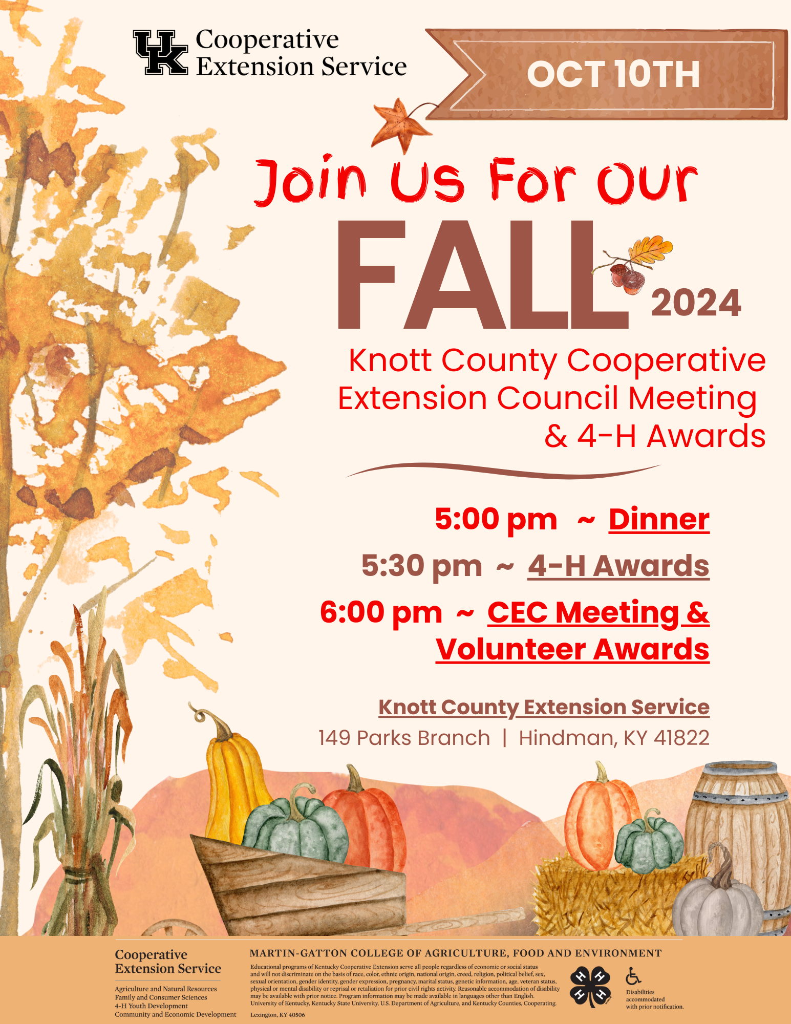 Fall Knott Co CEC Meeting Flyer